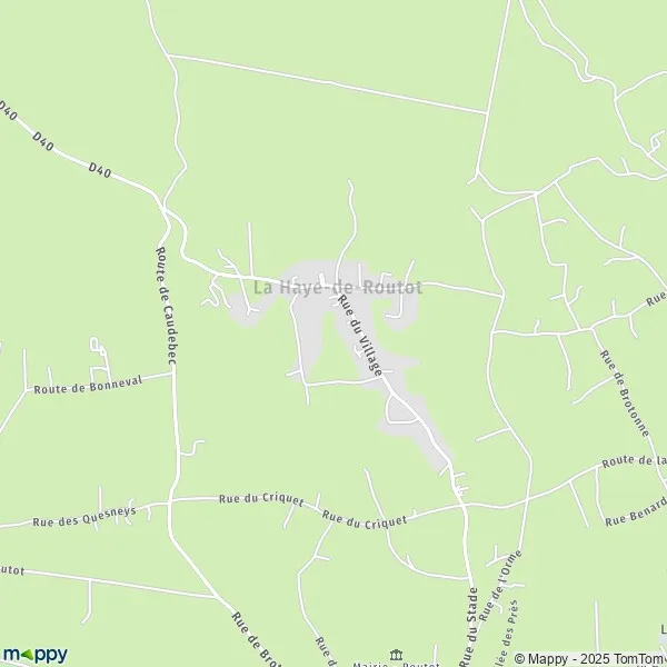 Plan La HayedeRoutot carte de La HayedeRoutot (27350) et infos